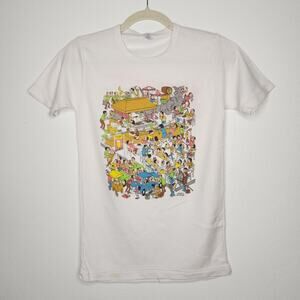 Vintage 70s San Miguel Beer Art Single Stitch White Promo Alcohol Obscure Shirt